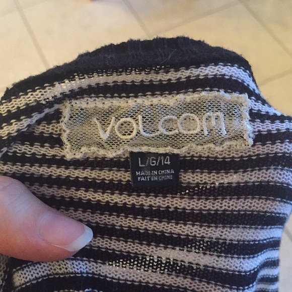 Cute Volcom Long Sleeve Striped Sweater - Picture 6 of 7